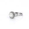 Bague solitaire en or blanc 18 k et diamant