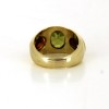 Bague moderne en or jaune 18 k et pierres