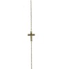 Bracelet faith en or jaune 18 k et croix religieuse avec pierres