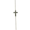 Bracelet faith en or jaune 18 k et croix religieuse avec pierres