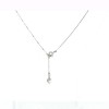 Collier signé Faith croix religieuse en or blanc 18 k