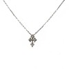 Collier signé Faith croix religieuse en or blanc 18 k