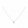 Collier signé Faith croix religieuse en or blanc 18 k