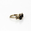 Bague moderne en or jaune 18 k pierres noires