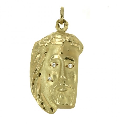 Pendentif religieux Christ en or jaune 18 k