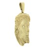 Pendentif religieux Christ en or jaune 18 k et diamants