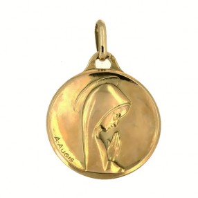 Médaille religieuse Augis en or jaune 18 k