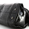 Sac Lancel en cuir de croco noir