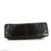 Sac Lancel en cuir de croco noir