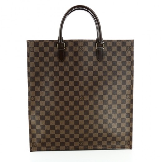 Sac plat Louis Vuitton en toile damier ébène