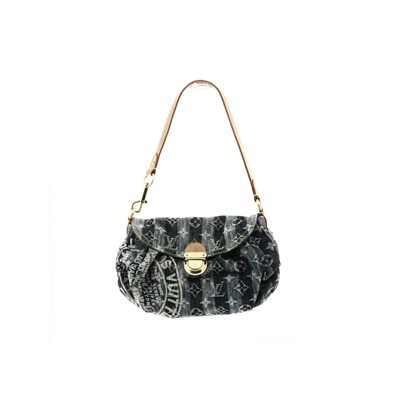 Sac Louis Vuitton mini Pleaty en tissu denim monogram