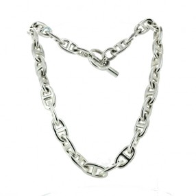 Collier Hermès Chaîne d'Ancre en argent