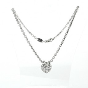 Collier Chaumet en or blanc 18k et diamants