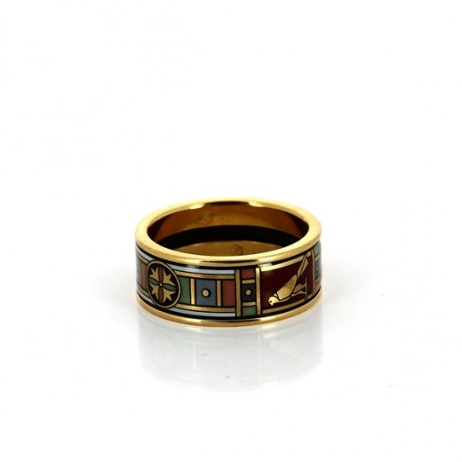 Bague Miss FreyWille Egypte en émail et plaqué or