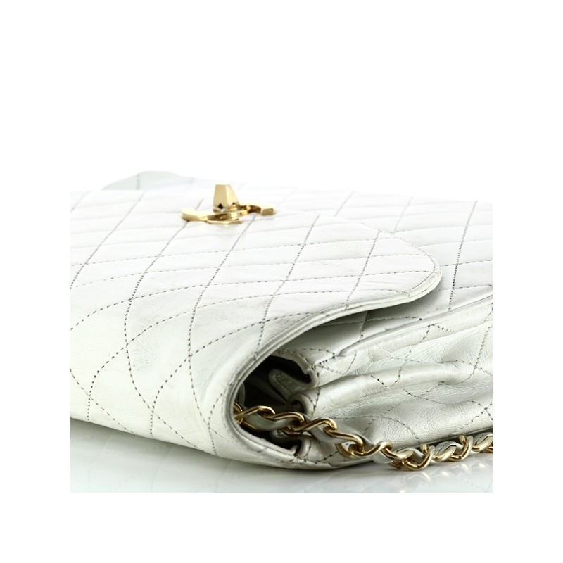 Chanel - Sac bandoulière cuir Blanc 1980s