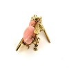 Broche abeille en or jaune 18 k 