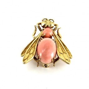 Broche abeille en or jaune 18 k 