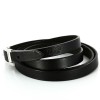 Bracelet Hermès Hapi 3 MM en cuir noir