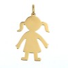 Pendentif Fred Silhouette de petite fille en or jaune 18 k