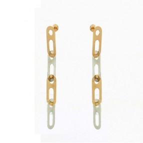 Boucles d'oreilles Marc Deloche Circé 4 maillons