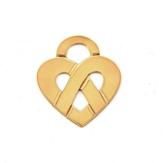 Pendentif Poiray Coeur entrelaçé  TGM en or jaune 18 k