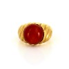 Bague corail et or jaune 18 k