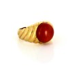 Bague corail et or jaune 18 k