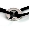 Pendentif cible en or blanc 18 k avec un diamant