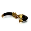 Bracelet têtes de panthères en or jaune 18k et bois