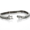 Bracelet ligne en diamants et or blanc 18 k