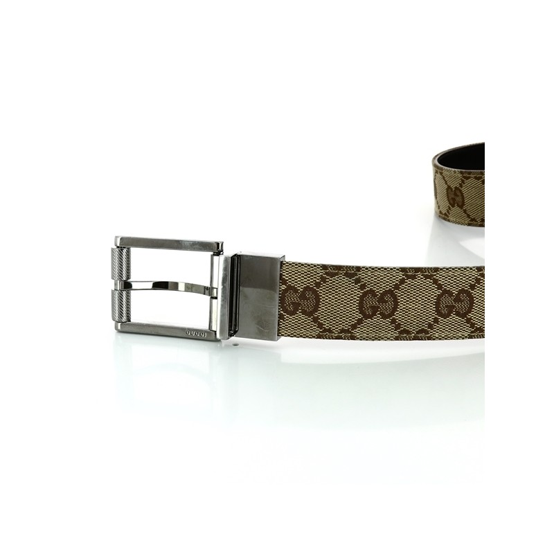 terrasse Mangle Ælte Ceinture Gucci en toile suprême GG