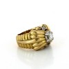 Bague 1950 diamant central en platine