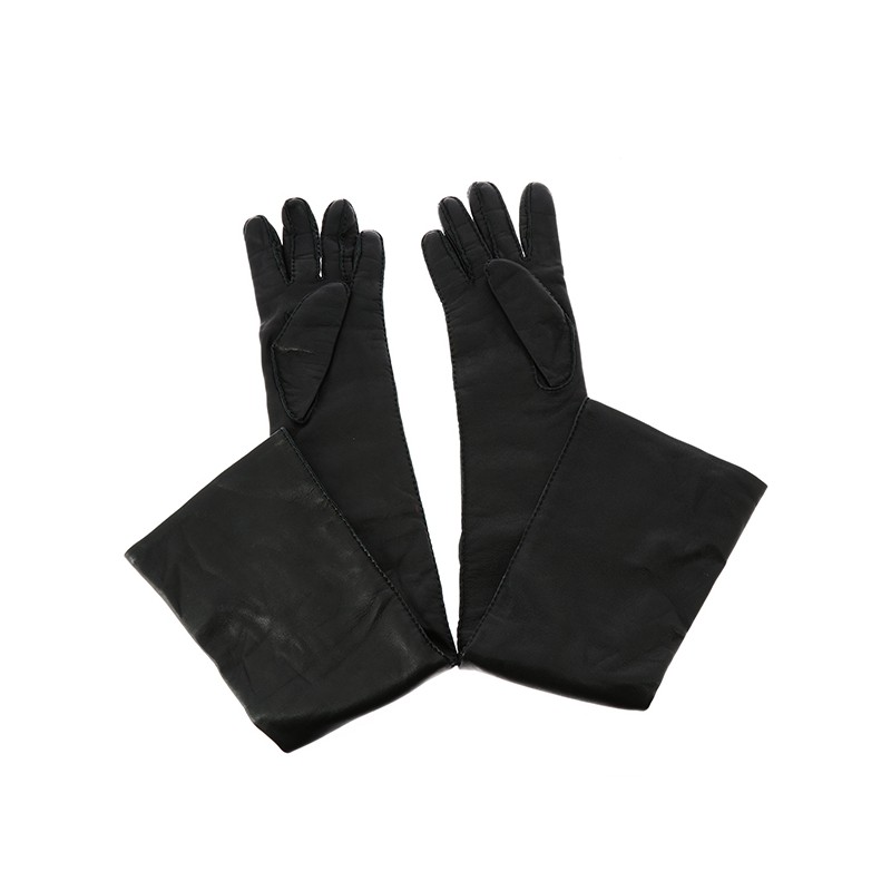 Le premier chaud fashion gants avec mousse doublure peau d'agneau cuir long gants 086 