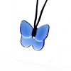 Pendentif Baccarat Papillon en cristal bleu