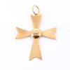 Pendentif croix de Malte en or jaune 18 k