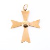 Pendentif croix de Malte en or jaune 18 k