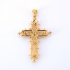 Pendentif croix orné de rubis ? en or jaune 18k
