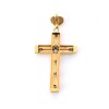 Pendentif croix orné de diamants en or jaune 18 k