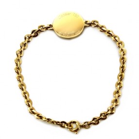 Bracelet Cartier avec plaque en or jaune 18 k