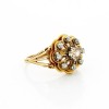 Bague 1950' diamants en or jaune 18 k