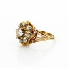 Bague 1950' diamants en or jaune 18 k