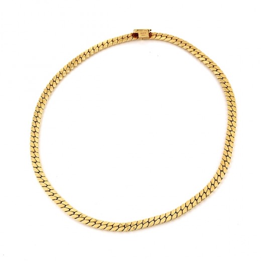 Collier Van Cleef & Arpels maille anglaise en or jaune 18k