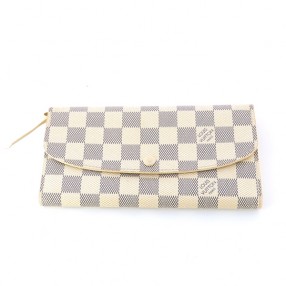 Portefeuille Louis Vuitton Emilie en toile damier