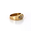 Bague trois diamants en or jaune 18k