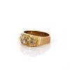 Bague trois diamants en or jaune 18k