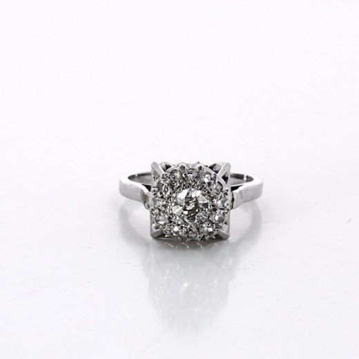 Bague diamants en or blanc 18k