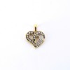 Pendentif coeur  en diamants en or jaune 18k