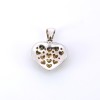 Pendentif coeur diamants en or blanc