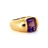 Bague pierre violette en or jaune 18k