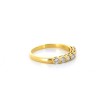 Bague diamants en or jaune 18k